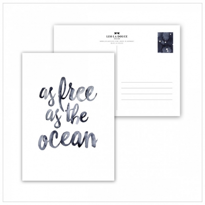 Postcard As free as the ocean