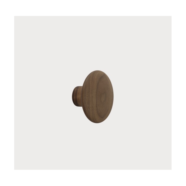 patère The dots – 1 pièce S Walnut - Ø 9 cm