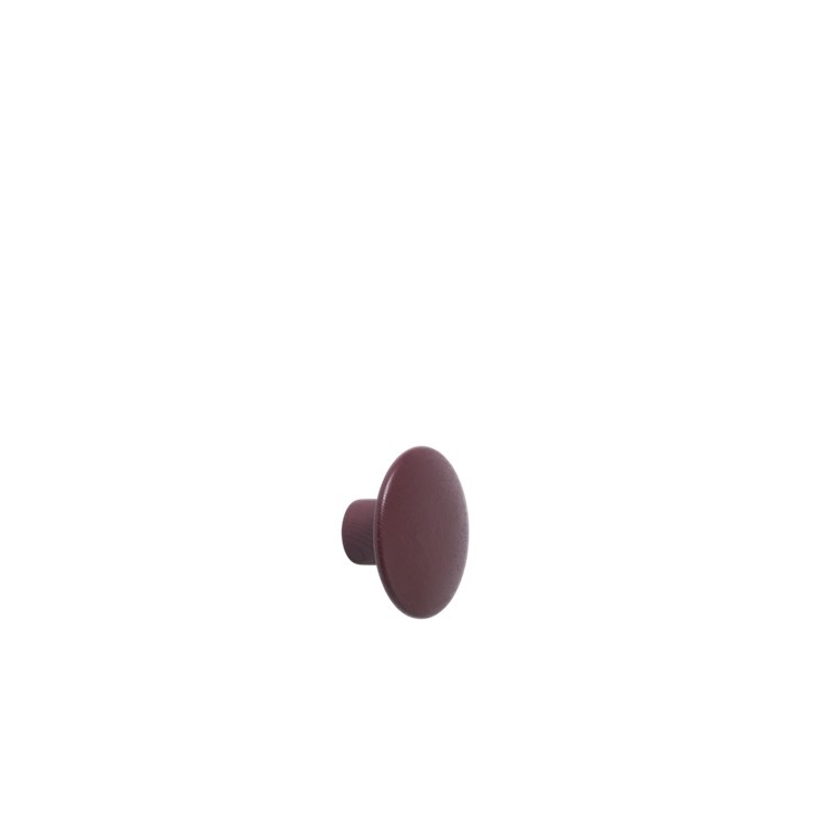 patère The dots – 1 pièce S burgundy - Ø 9 cm