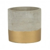 Mini cache pot - TUVA - ciment & doré