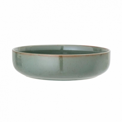 Plat de service - Moyen - grès - vert 