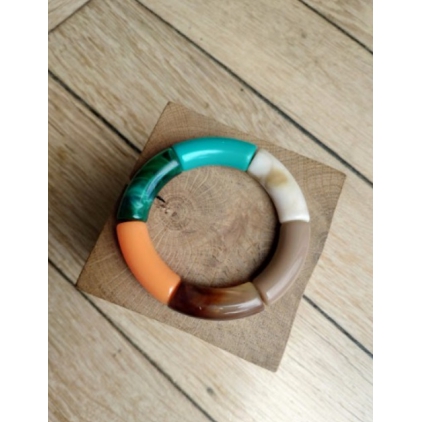 Bracelet Georges - vert & Orange
