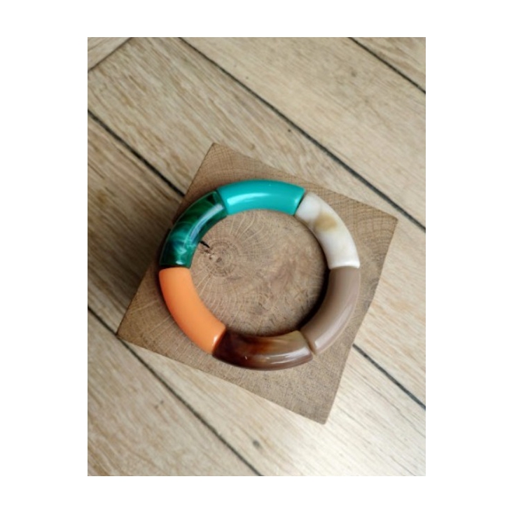 Bracelet Georges - vert & Orange