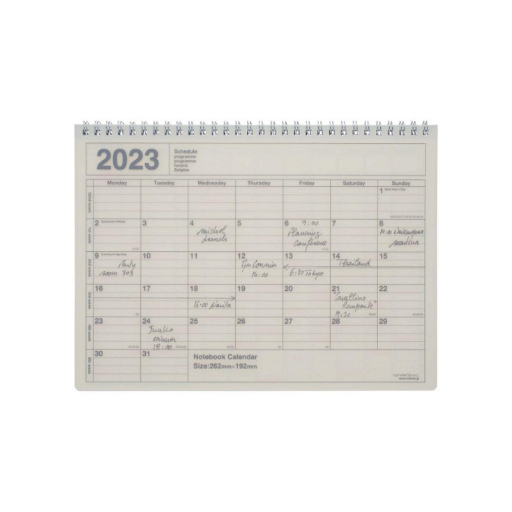 Notebook calendar 2023 S - Ivory