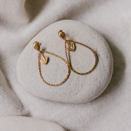 Boucles d'oreilles France - argent plaqué or - 10805 - Amulette