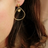 Boucles d'oreilles France - argent plaqué or - 10805 - Amulette