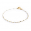 Bracelet 1 row gray agate gold plated - 2023-GB-2
