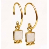 Boucles d'oreilles square moonstone gold plated - 1256-GB-1