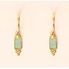 Boucles d'oreilles 5x3mm etnic amazonite gold plated - 1311-GB-5