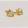 Boucles d'oreilles stud nefrite 3mm triangle with dots lated