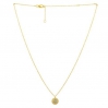 collier 3mm amazonite coin gold plated - 3113-GB-5