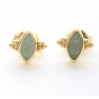 Boucles d'oreilles stud butterfly gem amazonite gold plated -1245-GB-5