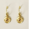 Boucles d'oreilles coin eye peach moonstone gold plated 1238-GB-4