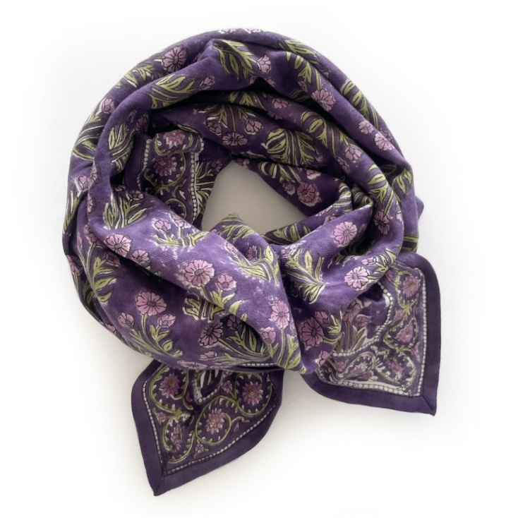 Foulard Latika - Bouton d'or - Figuier