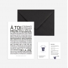Carte postale avec enveloppe - A toi mon filleul