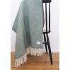 Wool blanket - Pick stitch - greenstone