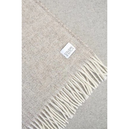 Wool blanket - Pick stitch - limestone
