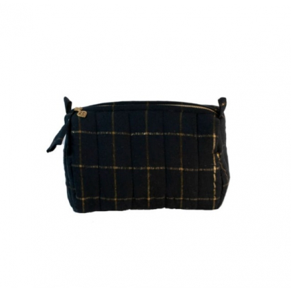 Petite trousse de toilette - Lurex carreaux - Carbone