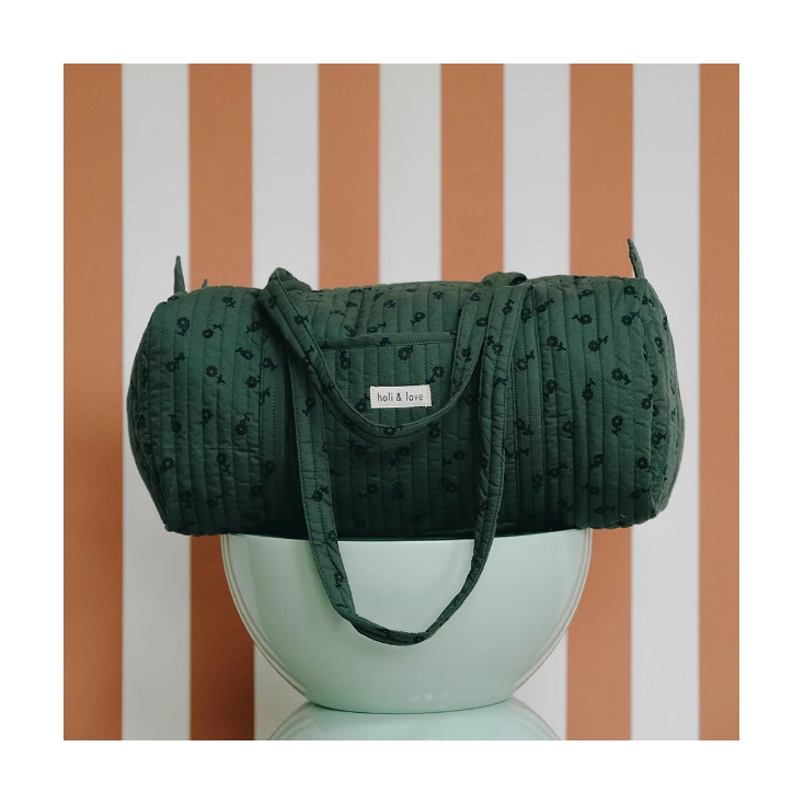 Weekend bag Green Flower