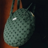 Grand sac rond porté épaule - Green Heart