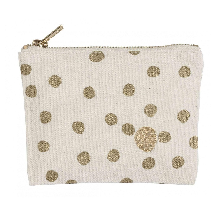 Pouch S - polka ecru