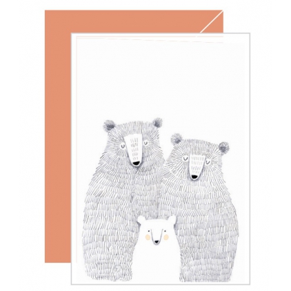 Aline Tekent - Carte postale - z14 - famille ours