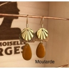 Boucles d'oreilles laiton doré - Sister - Moutarde
