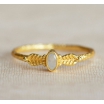 Bague Adoré oval w. moonst. with leaves g.pl. taille 52 4356GB1
