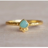 Bague Alie triangle 3mm amazonite dots g.pl Taille 54 4359GB5