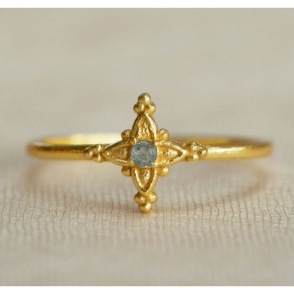 Bague Avian star 2mm labradorite g.pl. Taille 54 4370GB2