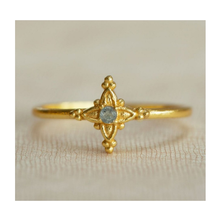 Bague Avian star 2mm labradorite g.pl. Taille 54 4370GB2