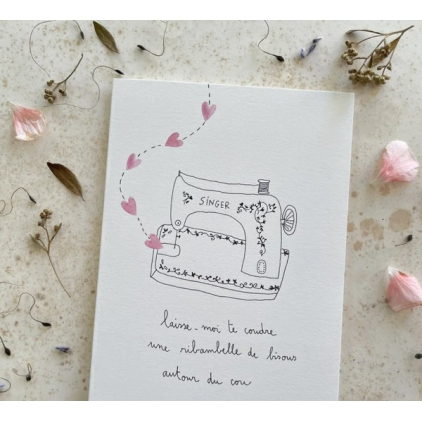 Papillonnage - carte postale - Coudre
