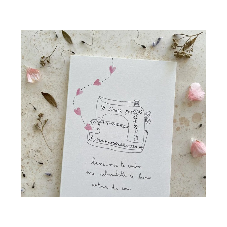 Papillonnage - carte postale - Coudre