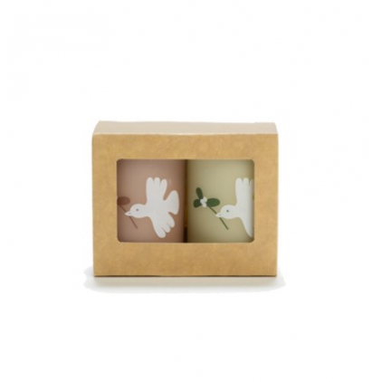 Bougies à motifs colombes