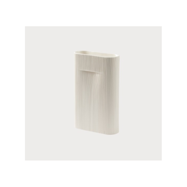 Vase Ridge - Off white - 35cm