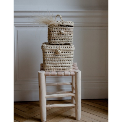 Panier de rangement tressé marocain - petit modèle