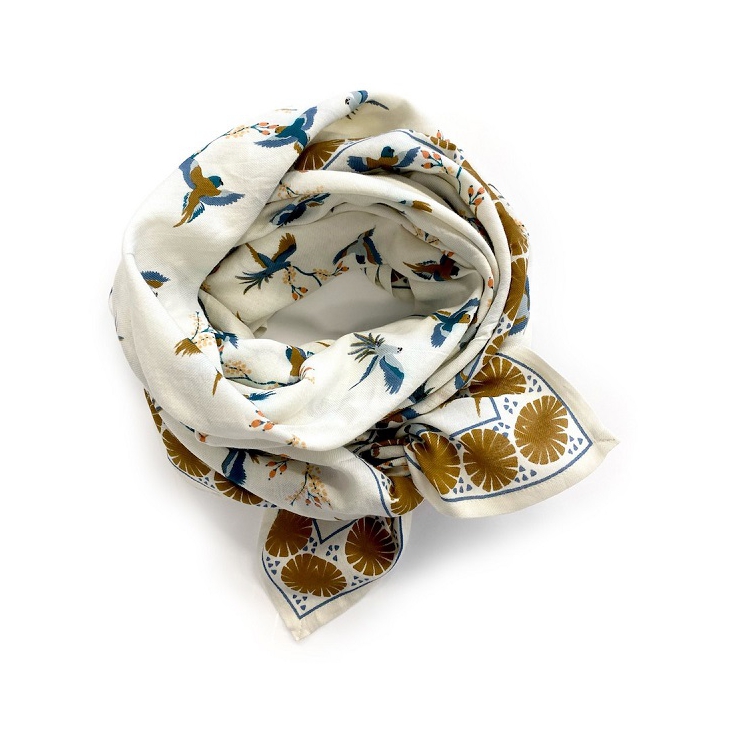 Foulard Latika - Cerisier - Fleur de vanille