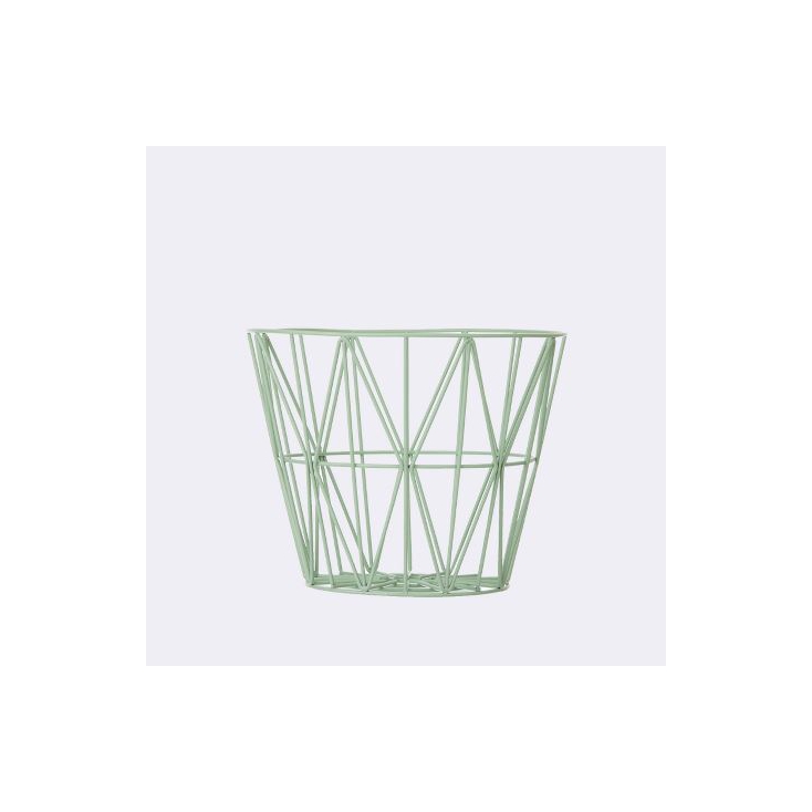 wire basket small 40 x 35 cm - mint