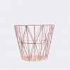wire basket small 40 x 35 cm - rose