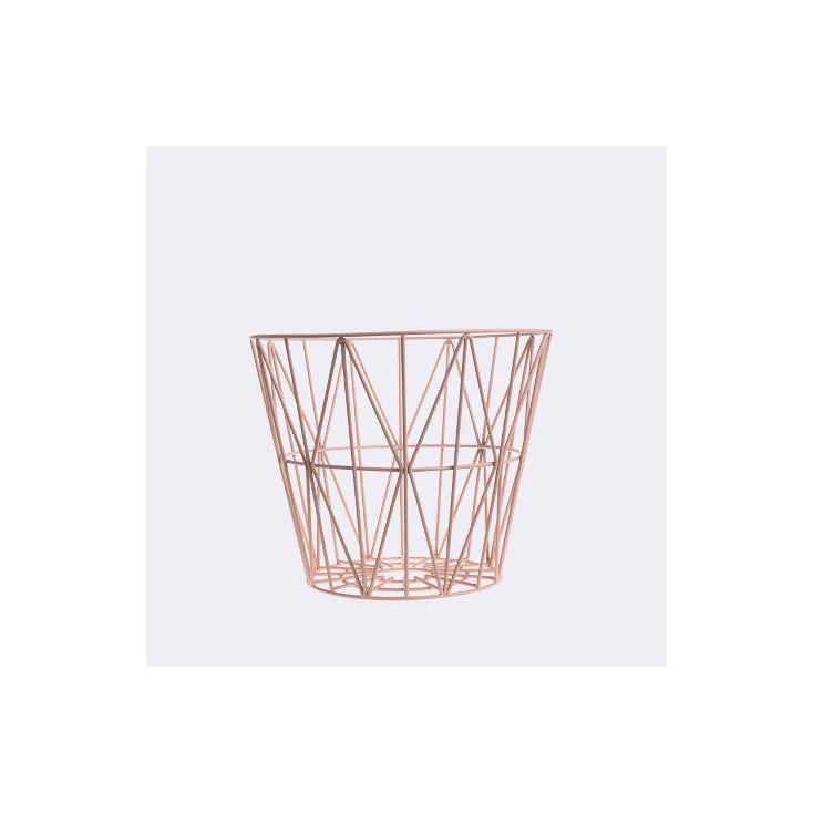 wire basket small 40 x 35 cm - rose