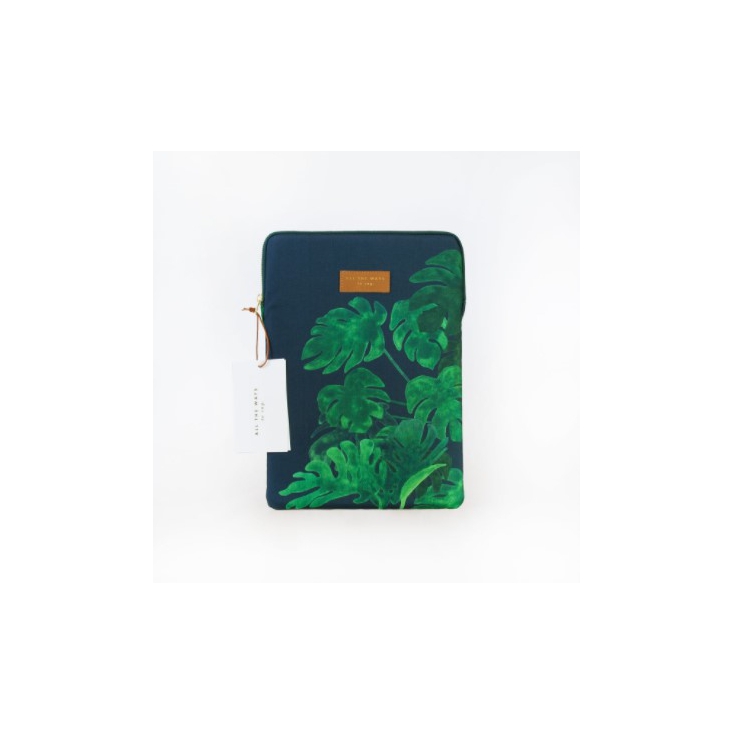 Pochette laptop - 13' - Monstera