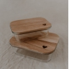 Plat en verre avec couvercle - Medium