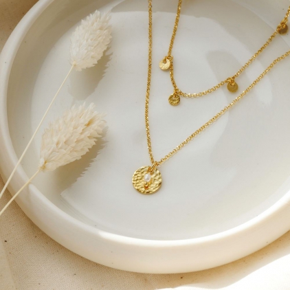Collier double Greta - amulette - 10626