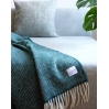 Wool blanket - Herringbone - Petrol