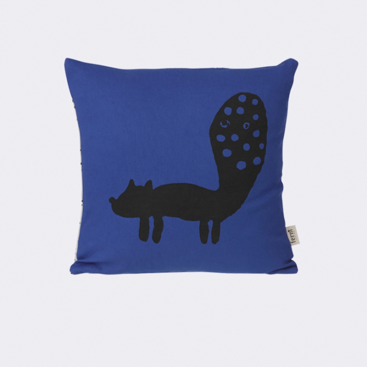Fox cushion blue