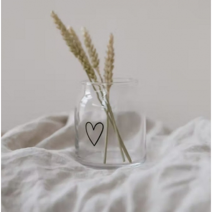 Vase en verre coeur - Petit