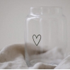 Vase en verre grand - Coeur