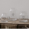 Vase en verre coeur - Grand