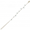 Bracelet 3mm 8 pendants amazonite beads gold plated - 2099-GB-5