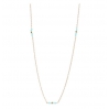 Collier 2mm amazonite 45 cm gold plated - 3041-GB-5